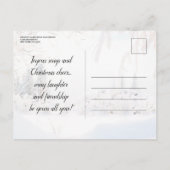 White Winter Wonderland Kerstfeest Uitnodiging Briefkaart (Achterkant)