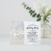 White Winter Wonderland Kerstfeest Uitnodiging Briefkaart (Staand voorkant)