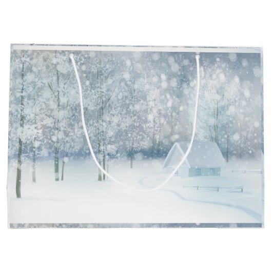 White Winter Wonderland Large Cadeautasje (Achterkant)