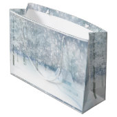 White Winter Wonderland Large Cadeautasje (Achterkant Gekanteld)
