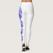 White Wisconsin State Flower Wood Violet Leggings (Achterkant)