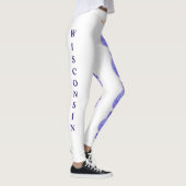 White Wisconsin State Flower Wood Violet Leggings (Rechts)