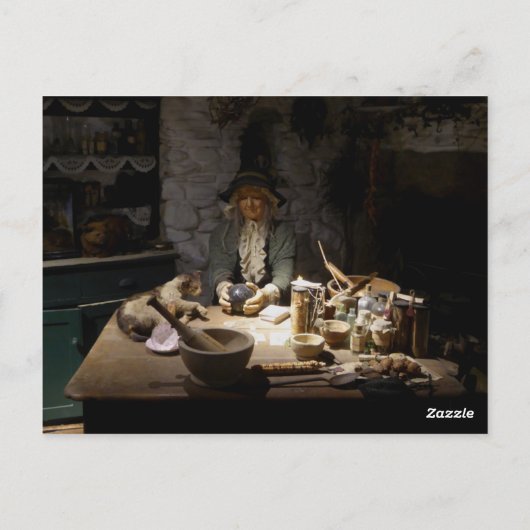 White Witch's Kitchen Museum, Witchcraft & MAGICK Briefkaart (Achterkant)