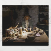 White Witch's Kitchen Museum, Witchcraft & MAGICK Likeurfles Etiket (Enkel label)