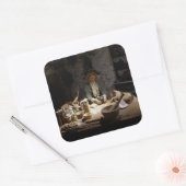 White Witch's Kitchen Museum, Witchcraft & MAGICK Vierkante Sticker (Envelop)