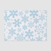 WHITE WITH BLUE WINTER SNOWFLAKES TISSUEPAPIER (Voorkant)