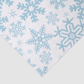 WHITE WITH BLUE WINTER SNOWFLAKES TISSUEPAPIER (Detail)