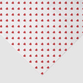 White with Red Hearts Tissue Paper Tissuepapier (Detail)