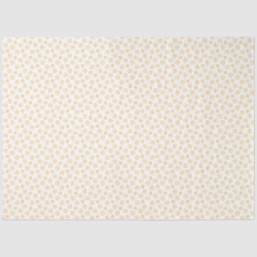 White with Yellow Daisies Tissue Paper Tissuepapier (Voorkant)