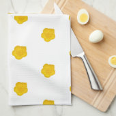 White With Yellow Wildflower Photos Custom Name Theedoek (Quarter Fold)