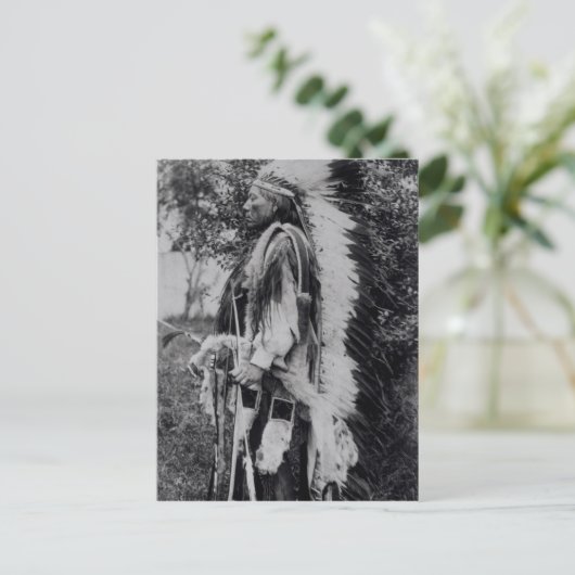 White Wolf, a Comanche Chief, c.1891-98 Briefkaart (Staand voorkant)