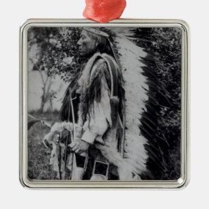 White Wolf, a Comanche Chief, c.1891-98 Metalen Ornament