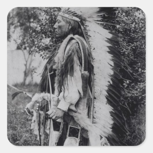 White Wolf, a Comanche Chief, c.1891-98 Vierkante Sticker (Voorkant)