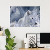White Wolf Art Poster/Print Poster (Thuiskantoor)