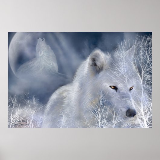 White Wolf Art Poster/Print Poster (Voorkant)