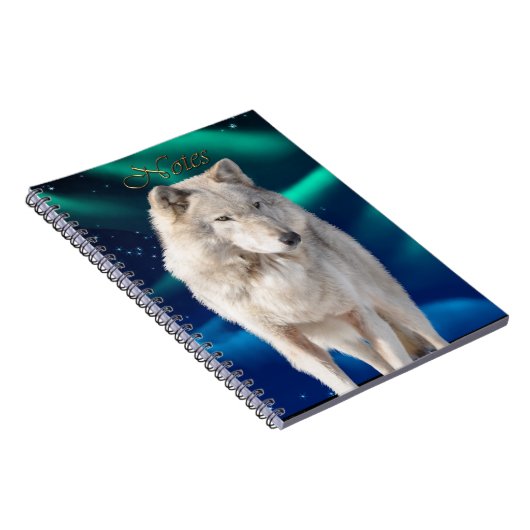 White Wolf & Aurora Wildlife-supporter Notitieboek (Rechterzijde)