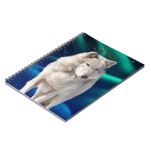 White Wolf & Aurora Wildlife-supporter Notitieboek (Linkerzijde)