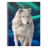 White Wolf & Aurora Wildlife-supporter Notitieboek (Voorkant)