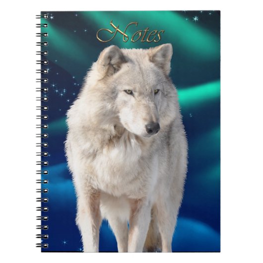 White Wolf & Aurora Wildlife-supporter Notitieboek (Voorkant)