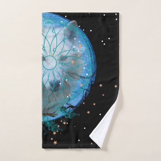 White Wolf Blue Moon Bad Handdoek (Handdoek)