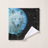 White Wolf Blue Moon Bad Handdoek (Wasdoekje)