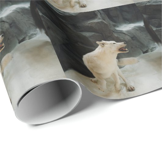 White Wolf Cadeaupapier (Rol Hoek)