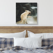 White Wolf Canvas Afdruk (Insitu (Slaapkamer))