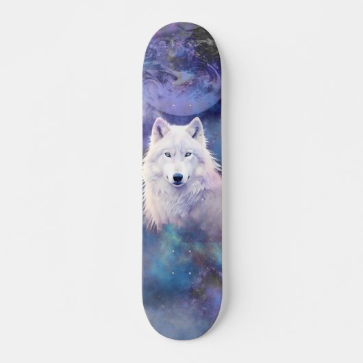 White Wolf Dark Moon Skateboard (Voorkant)
