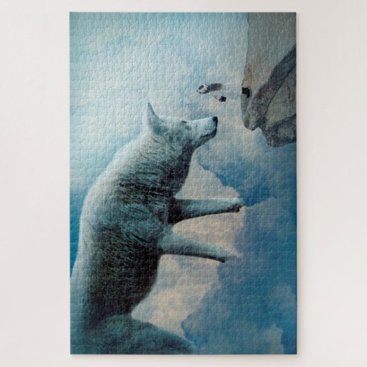 White Wolf en Girl Legpuzzel (Verticaal)