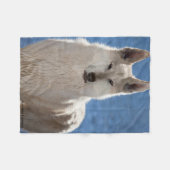 White Wolf Fleece Blanket (Voorkant (Horizontaal))
