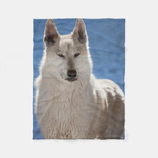White Wolf Fleece Blanket Deken (Voorkant)