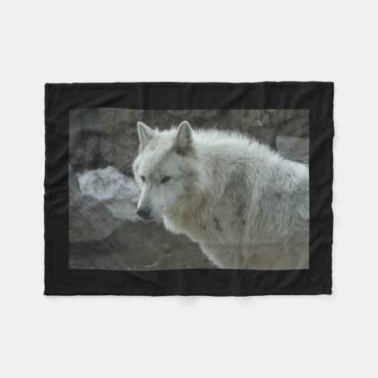 White Wolf Fleece Deken (Voorkant (Horizontaal))