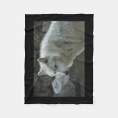 White Wolf Fleece Deken (Voorkant)