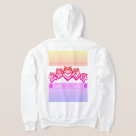 White Wolf Girl Hoodie (Laag Achter)