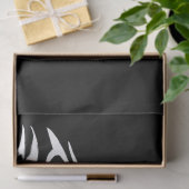 White Wolf Head op Black Tissuepapier (Geschenk)