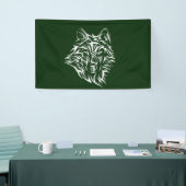 White Wolf Head op Green Spandoek (Beurs)