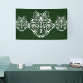 White Wolf Head op Green Spandoek (Beurs)