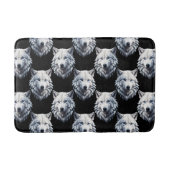 White Wolf Head Pattern Design Badmat (Voorkant)