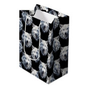 White Wolf Head Pattern Design Medium Cadeauzakje