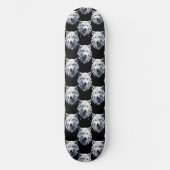 White Wolf Head Pattern Design Persoonlijk Skateboard (Voorkant)