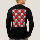 White Wolf Head Pattern Design - Rood Tri-Blend Shirt (Achterkant volledig)