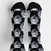 White Wolf Head Pattern Design Sokken (Top)
