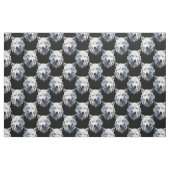 White Wolf Head Pattern Design Stof (Fat Quarter)