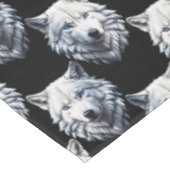 White Wolf Head Pattern Design Tafelkleed (Gekanteld)