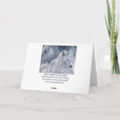 White Wolf Holiday ArtCard Feestdagen Kaart (Achterkant)