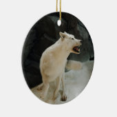 White Wolf Keramisch Ornament (Rechts)