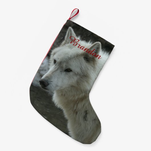 White Wolf Kleine Kerstsok (Voorkant (Hangend))