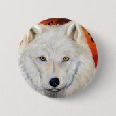 White Wolf Kokopelli Ronde Button 5,7 Cm (Voorkant)