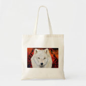 White Wolf Kokopelli Tote Bag (Voorkant)