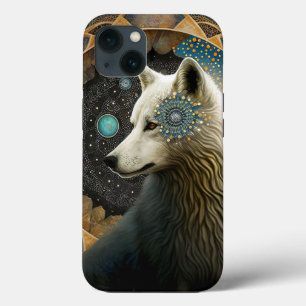 White Wolf Mandala Case-Mate iPhone Case